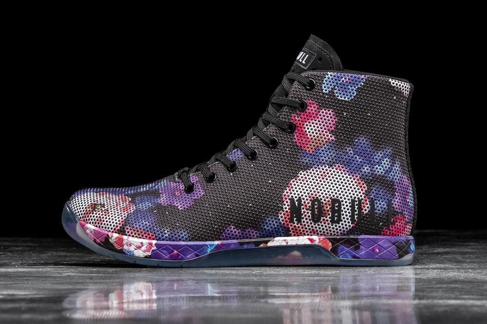 NOBULL High-Top Space Çiçekli Superfabric Uzun Spor Ayakkabı Erkek - Çiçekli - Turkiye (WRG-853279)